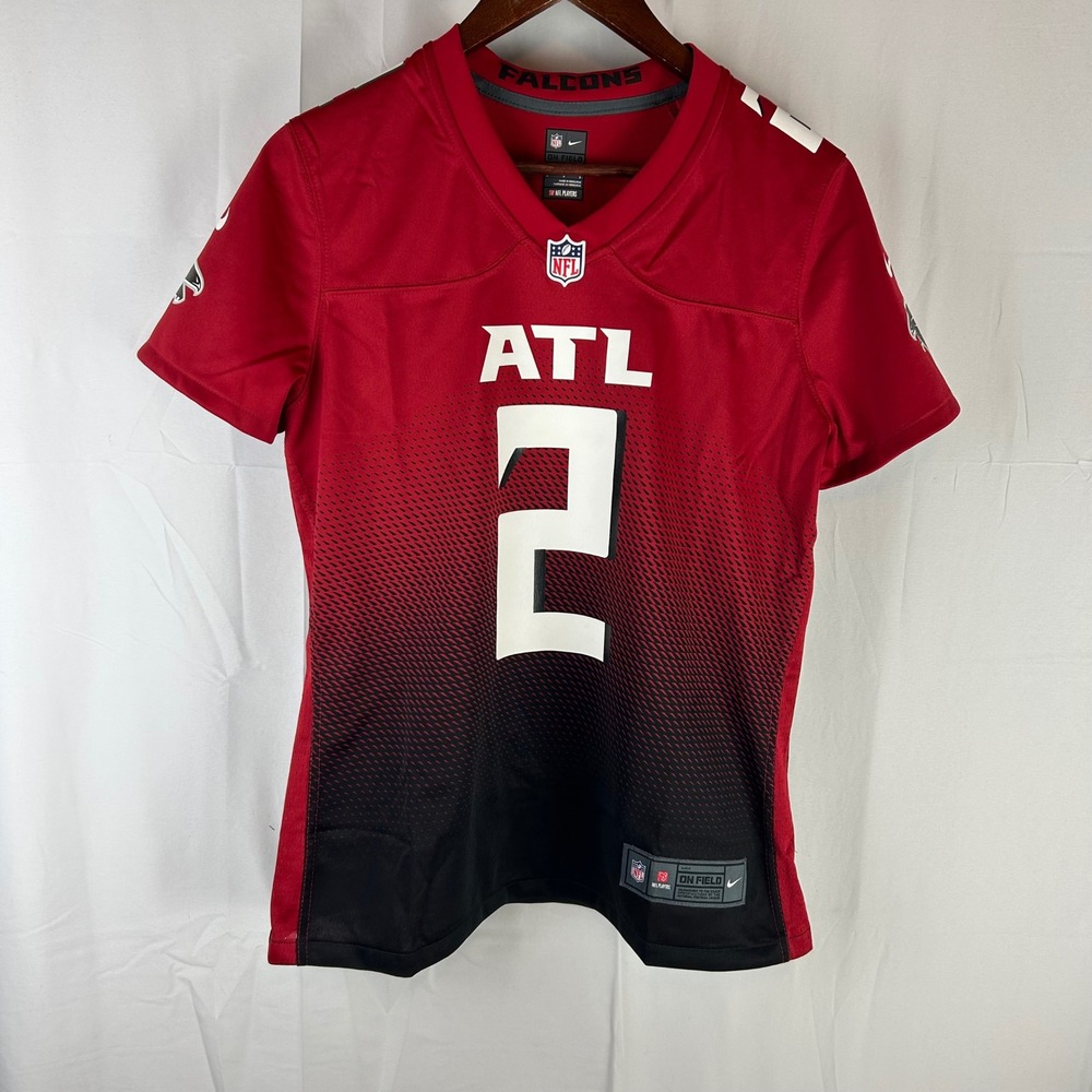 Nike Atlanta Falcons Jersey Women L Red‎ Black Matt Ryan 2 Gradient NFL On Field
